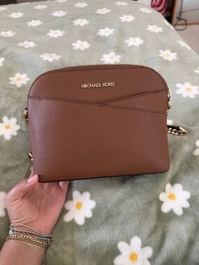 Michael Kors Cognac Saffiano Leather Crossbody Bag